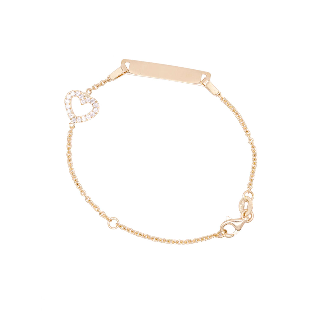 Bratara Placuta cu Inima din Pietricele