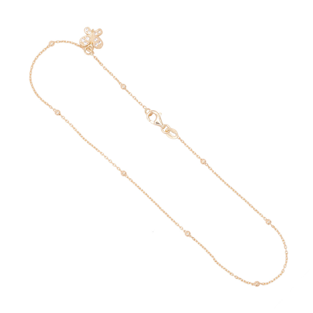 Bratara de Picior cu Fluturas si Bilute