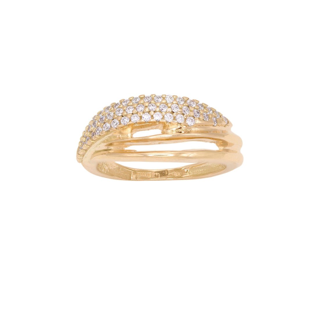 Inel Banda Pietre Albe