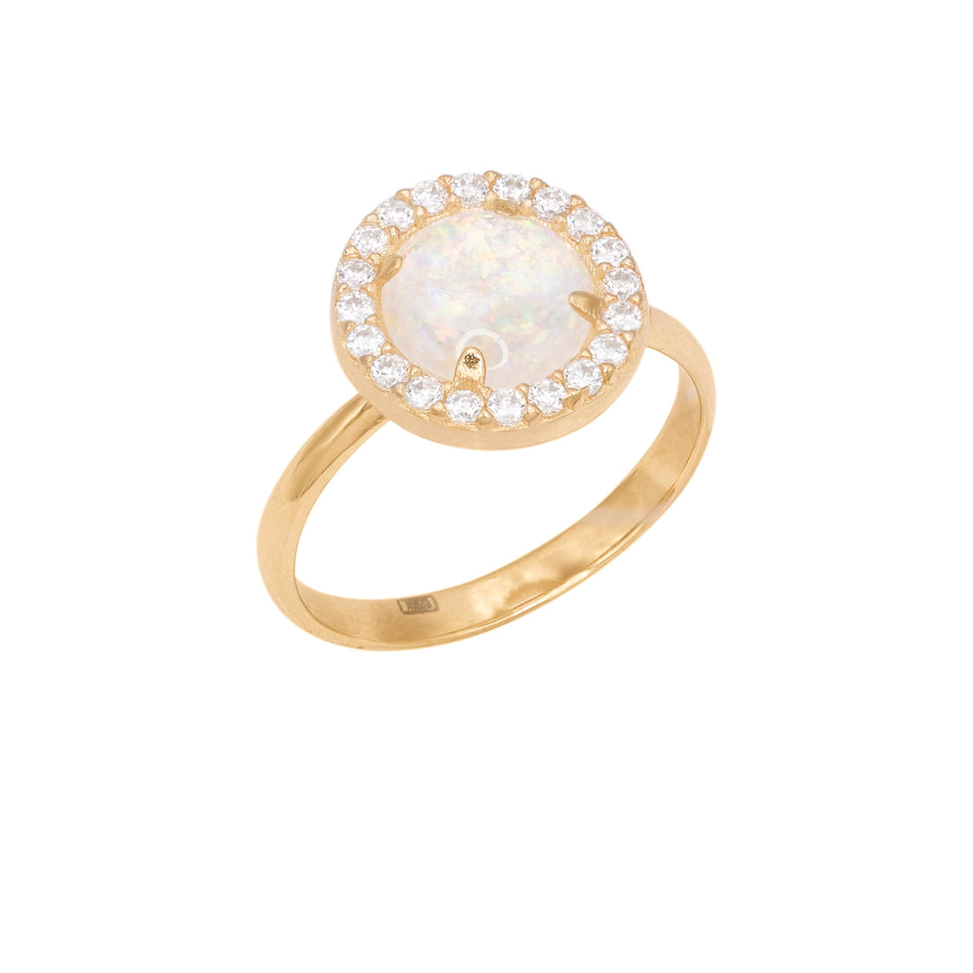Inel Opal cu Pietre Zirconia