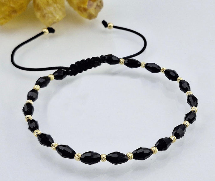 Bratara Snur Neagra 14K