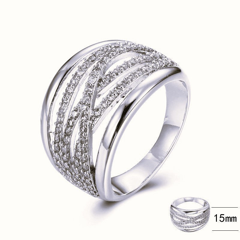 inel impletit pietre albe